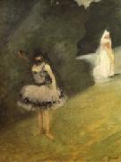 Jean-Louis Forain Dancer Standing behind a Stage Prop Sweden oil painting artist